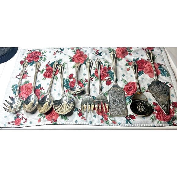Vintage International Silver Co Silver Plated 11 PC Serving Set - Picture 1 of 7